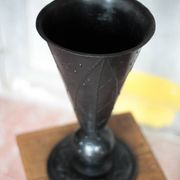 Vase unique fait par artisan ferronnier, vase vintage, collection