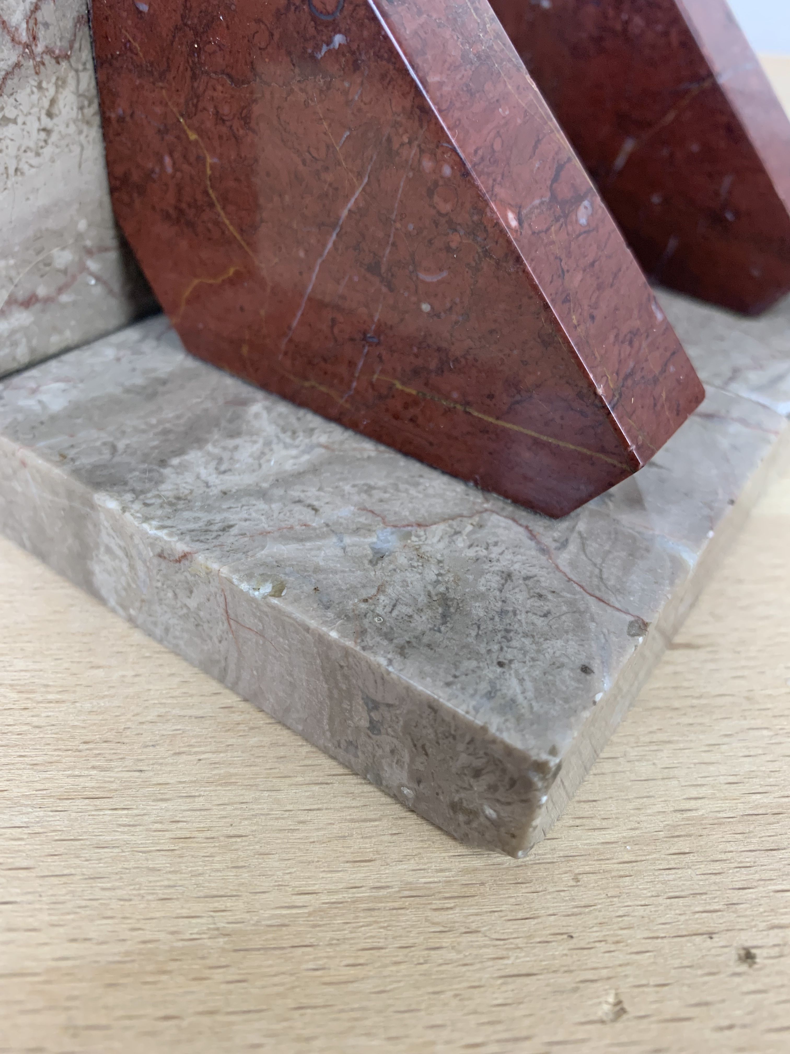 Pair of greenhouses geometric marble books art deco
