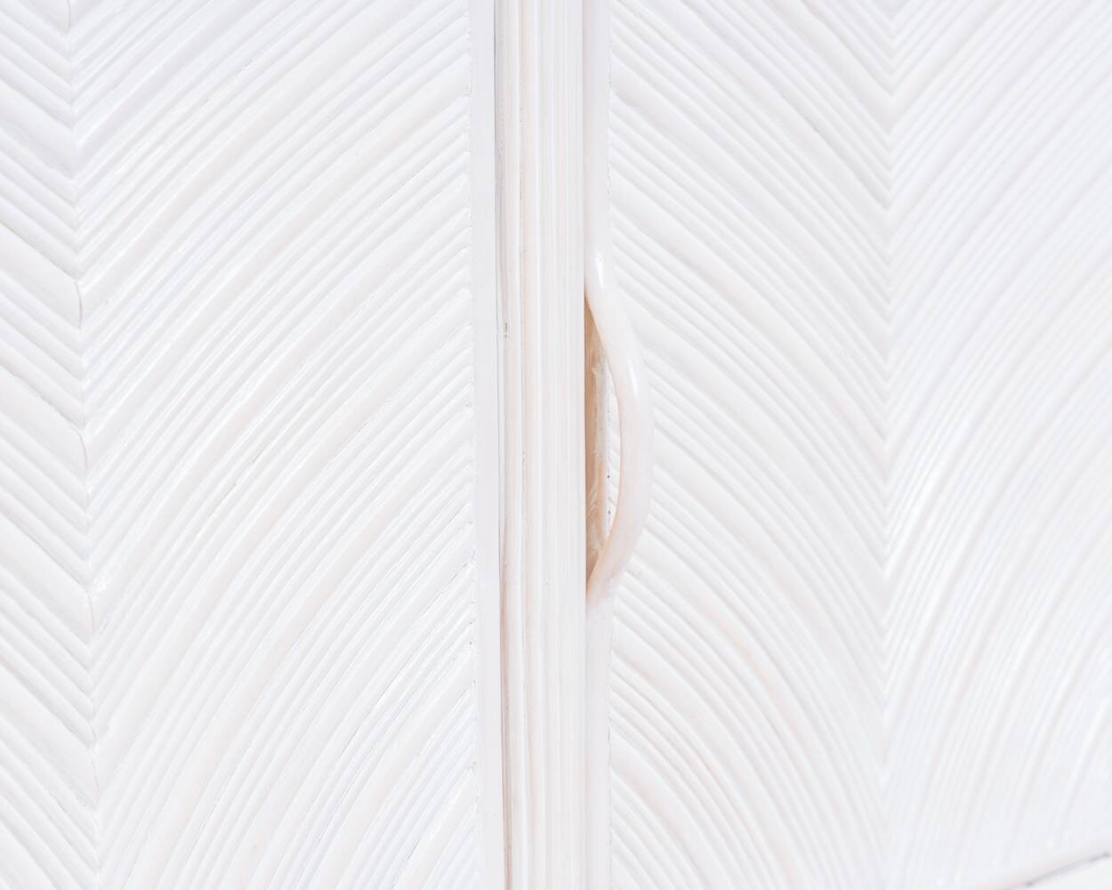 Enfilade Mid-Century Pencil Reed / en rotin, costal design des années 80.