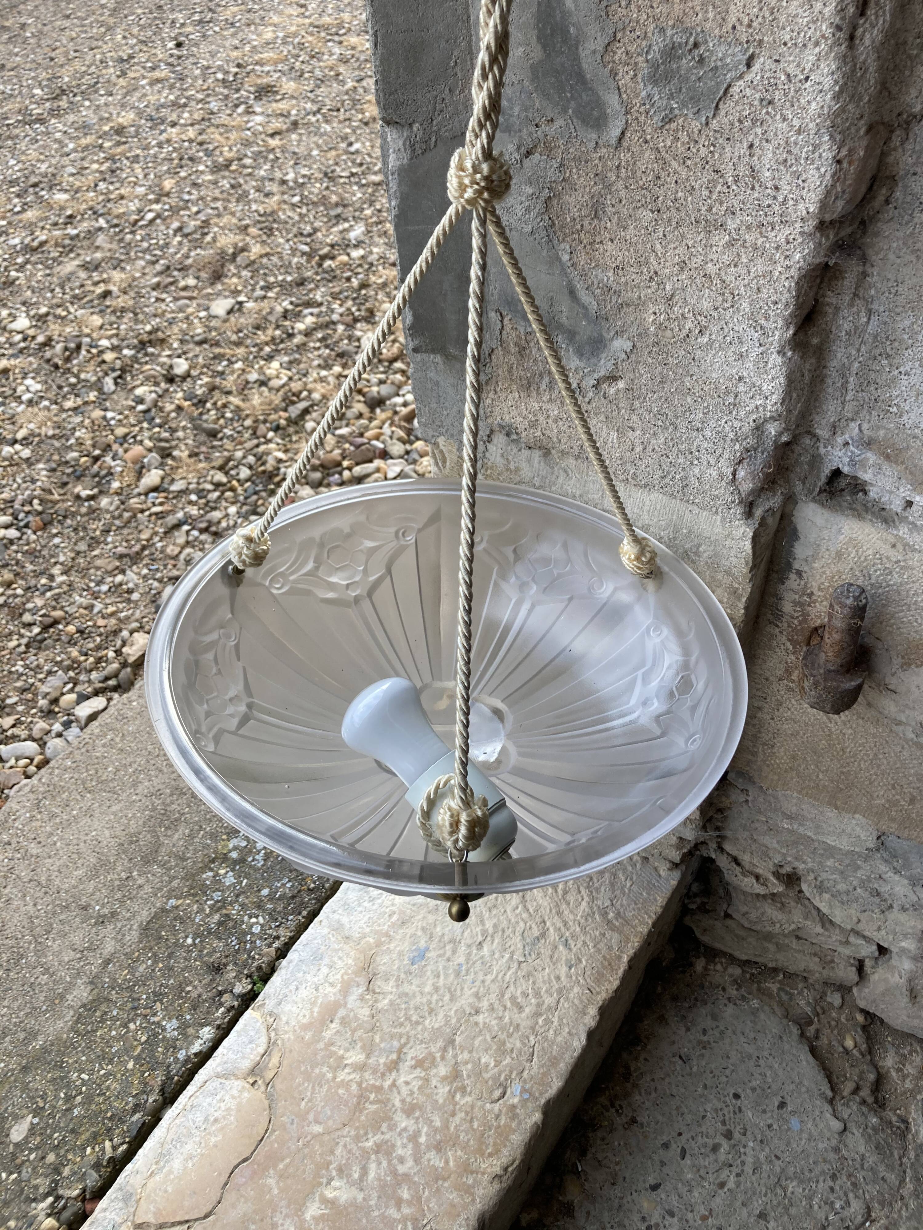 Suspension vasque art déco