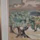 Large lithograph signed by Yves Brayer. Provençal landscape.