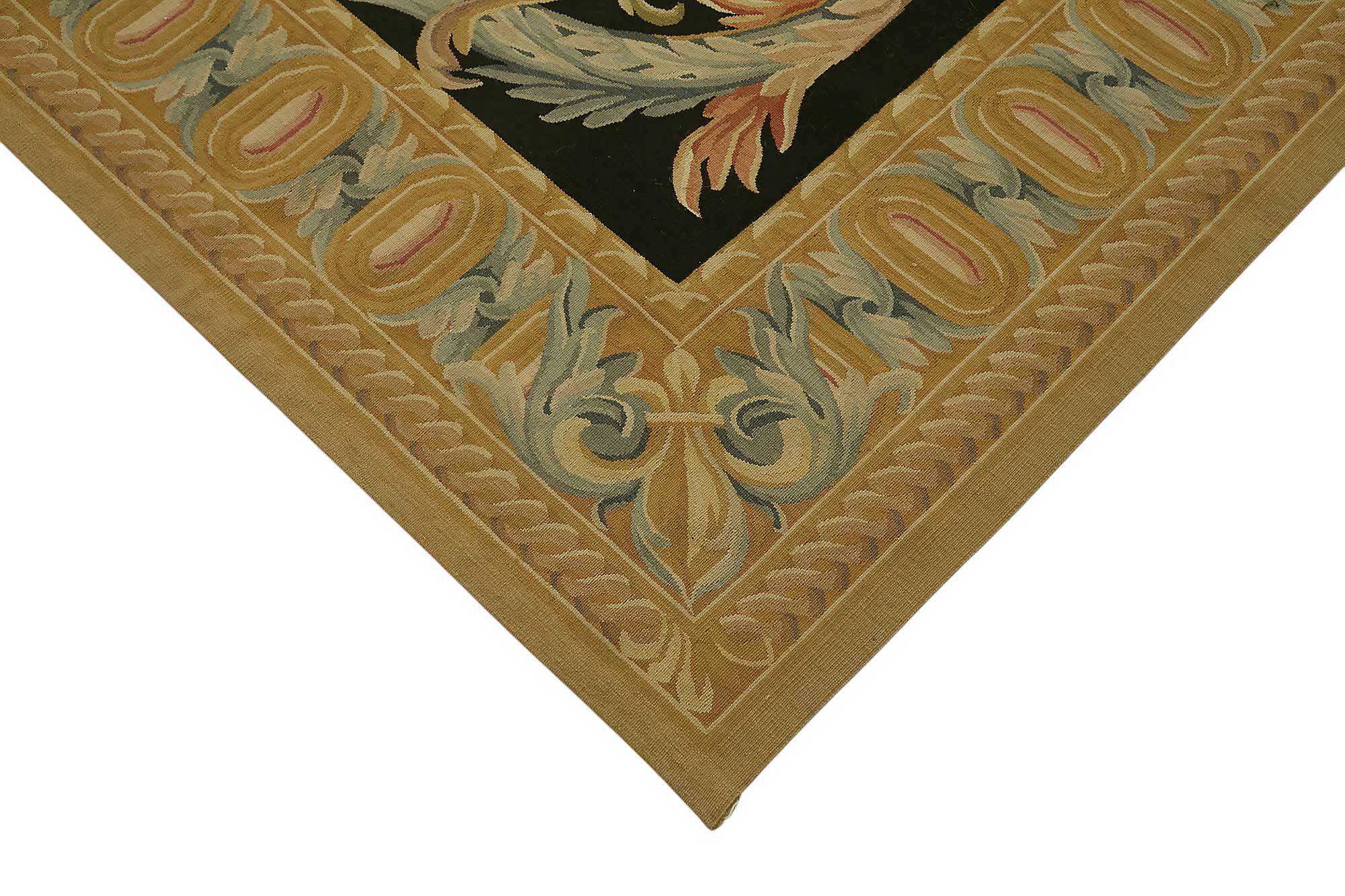 Handmade European Vintage Aubusson Kilim 370 cm x 446 cm