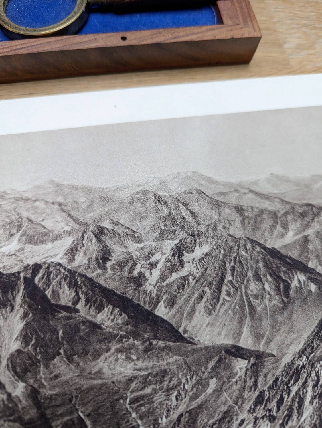 The Pyrenees mountain range, photographic plate printed in 1937