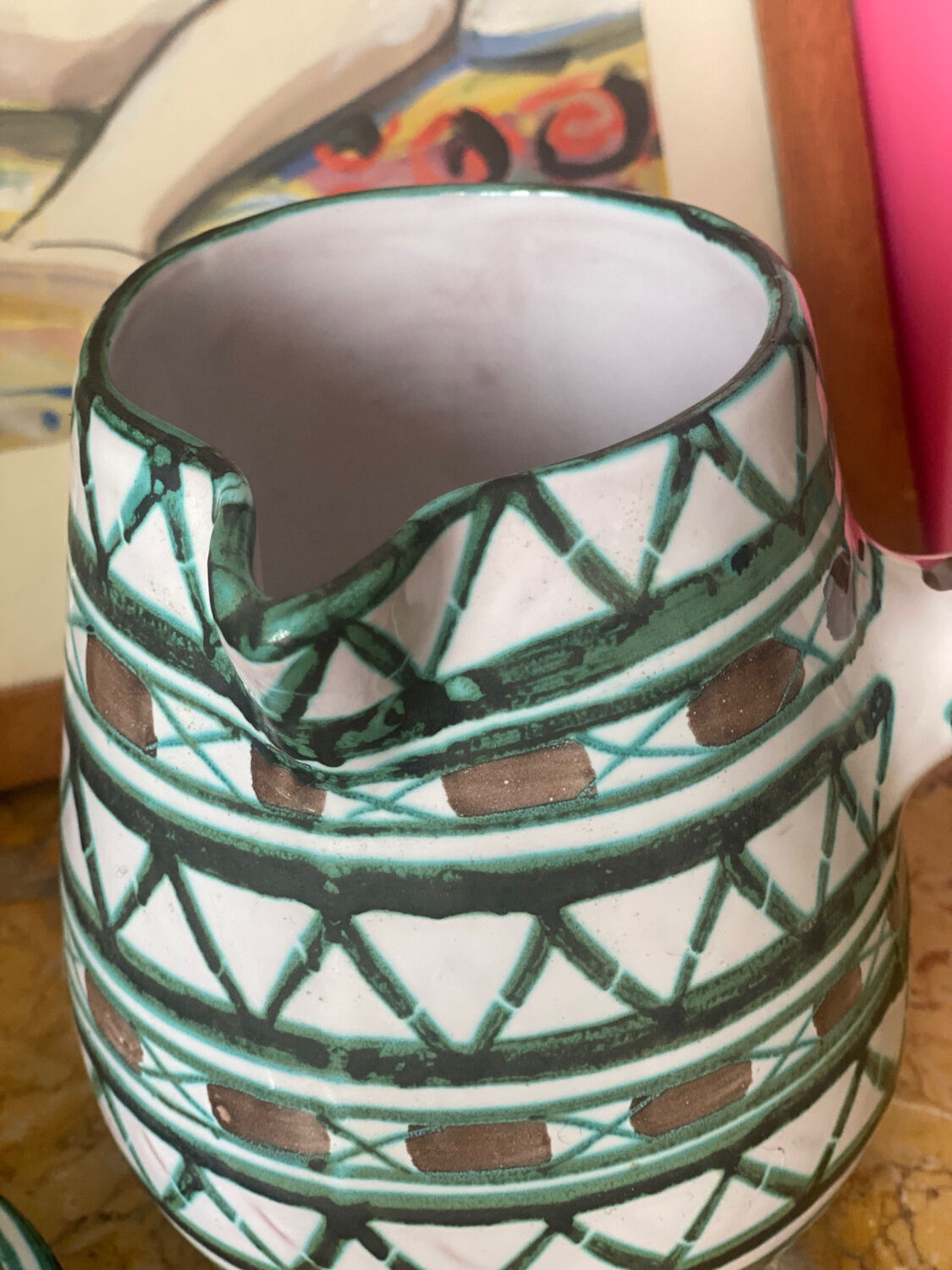 Vallauris vintage ceramic chocolatier signed Robert Picault