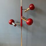 Vintage Wilko Eyeball Floor Lamp in Bordeaux Red | Space Age Lamp