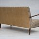 1950s, Danish 2-seater sofa, beige furniture wool fabric, beech wood legs.