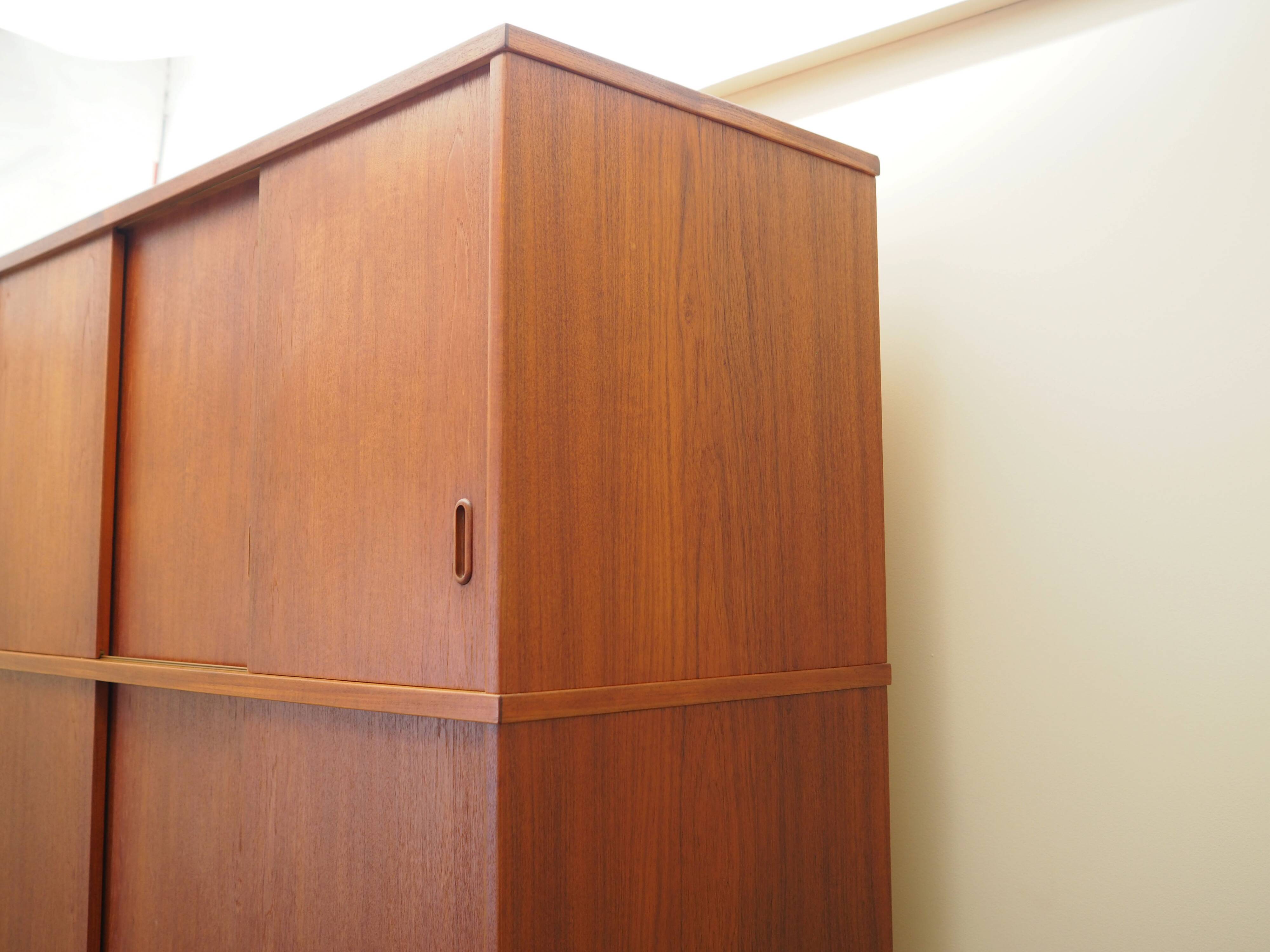 Teak wardrobe, Danish design, 1970s, produced in Denmark
