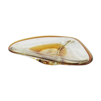 Vintage Amber Murano Style Glass Pocket Cup