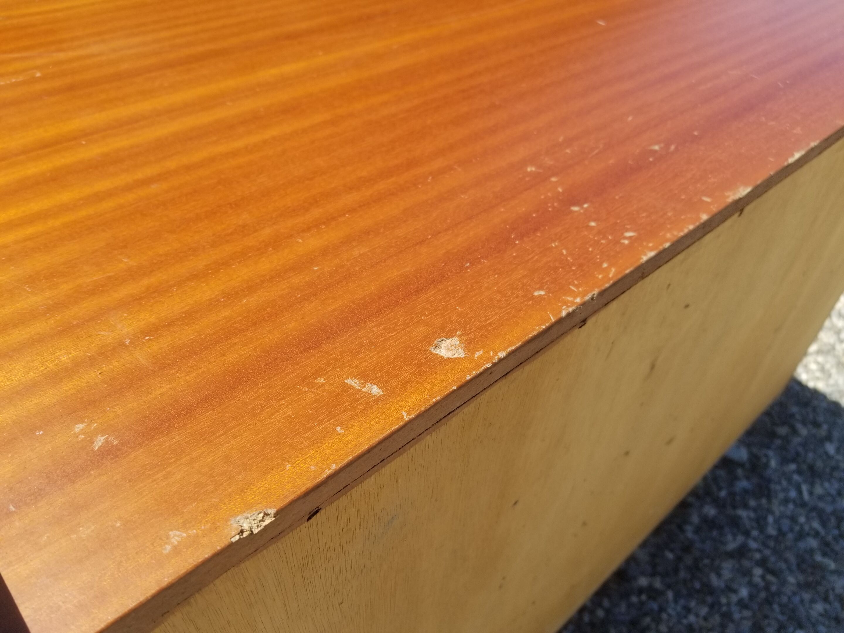 Vintage dresser 4 drawers feet compass - 60s