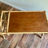 60s rattan coffee table