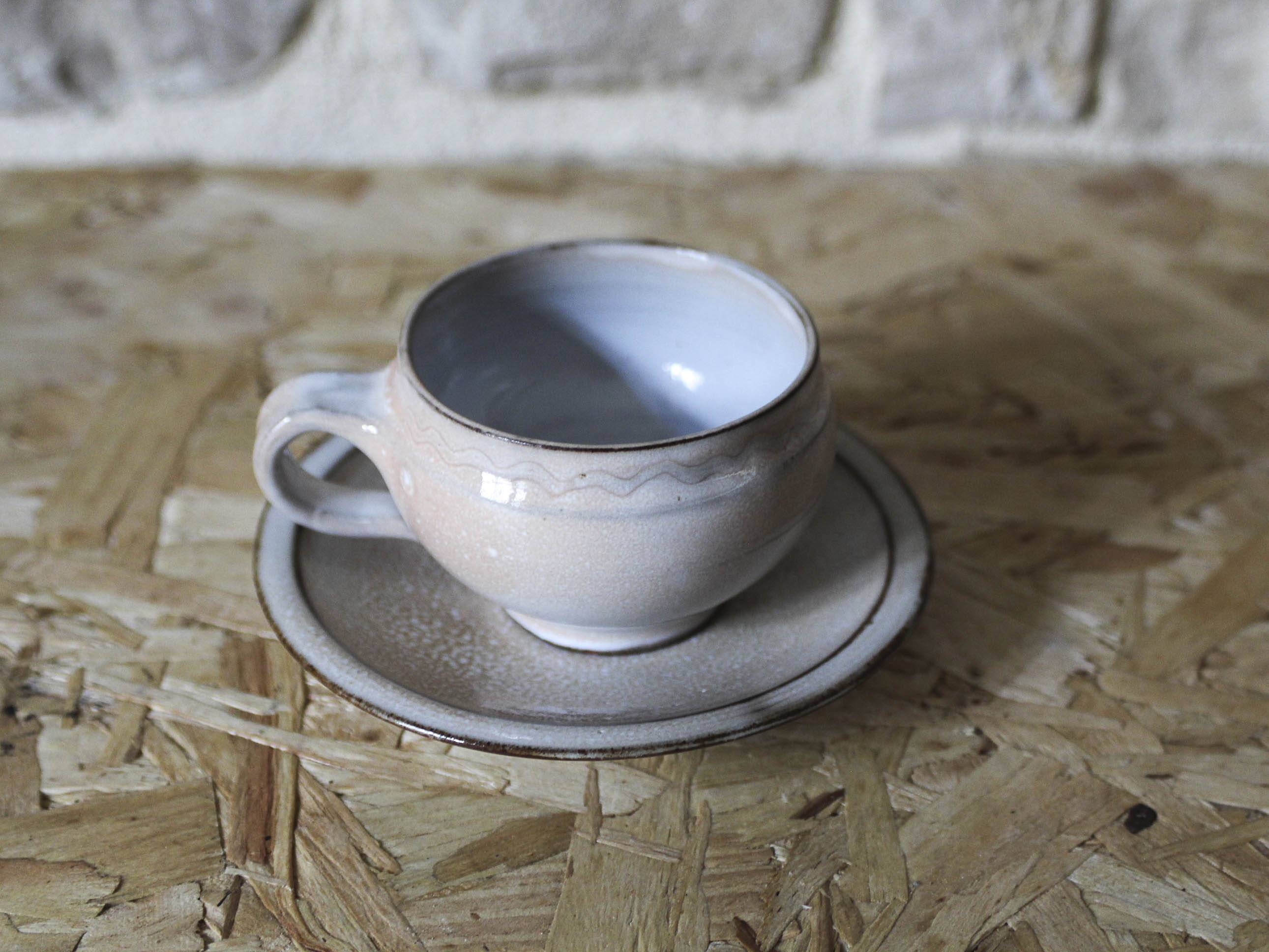 Set of 10 espresso cups and saucers Chantal and Thierry Robert