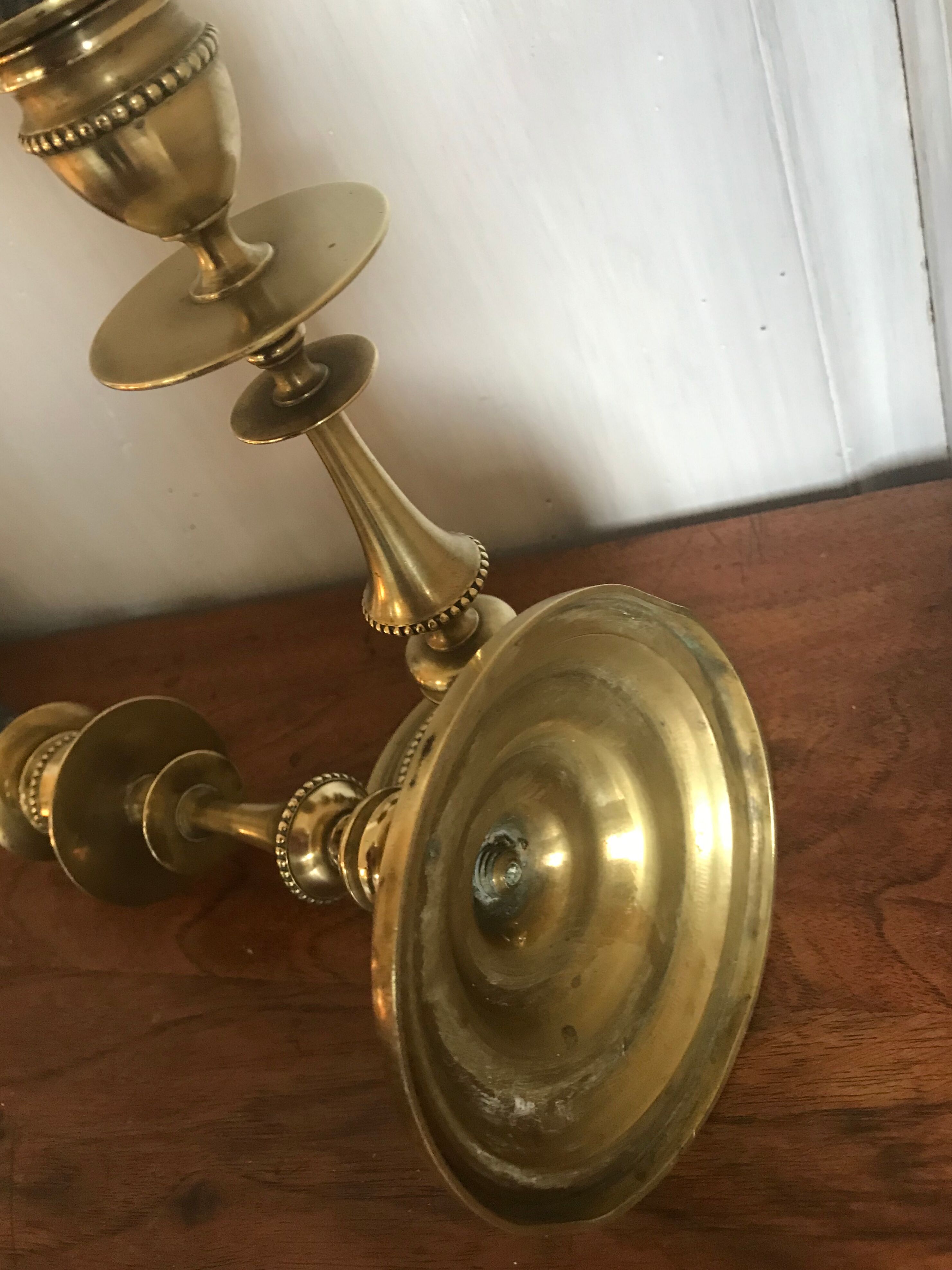 Pair of brass candlesticks