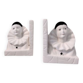 Pair of Pierrot bookends