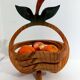 Equinoccio fruit basket in foldable wood from the 70s