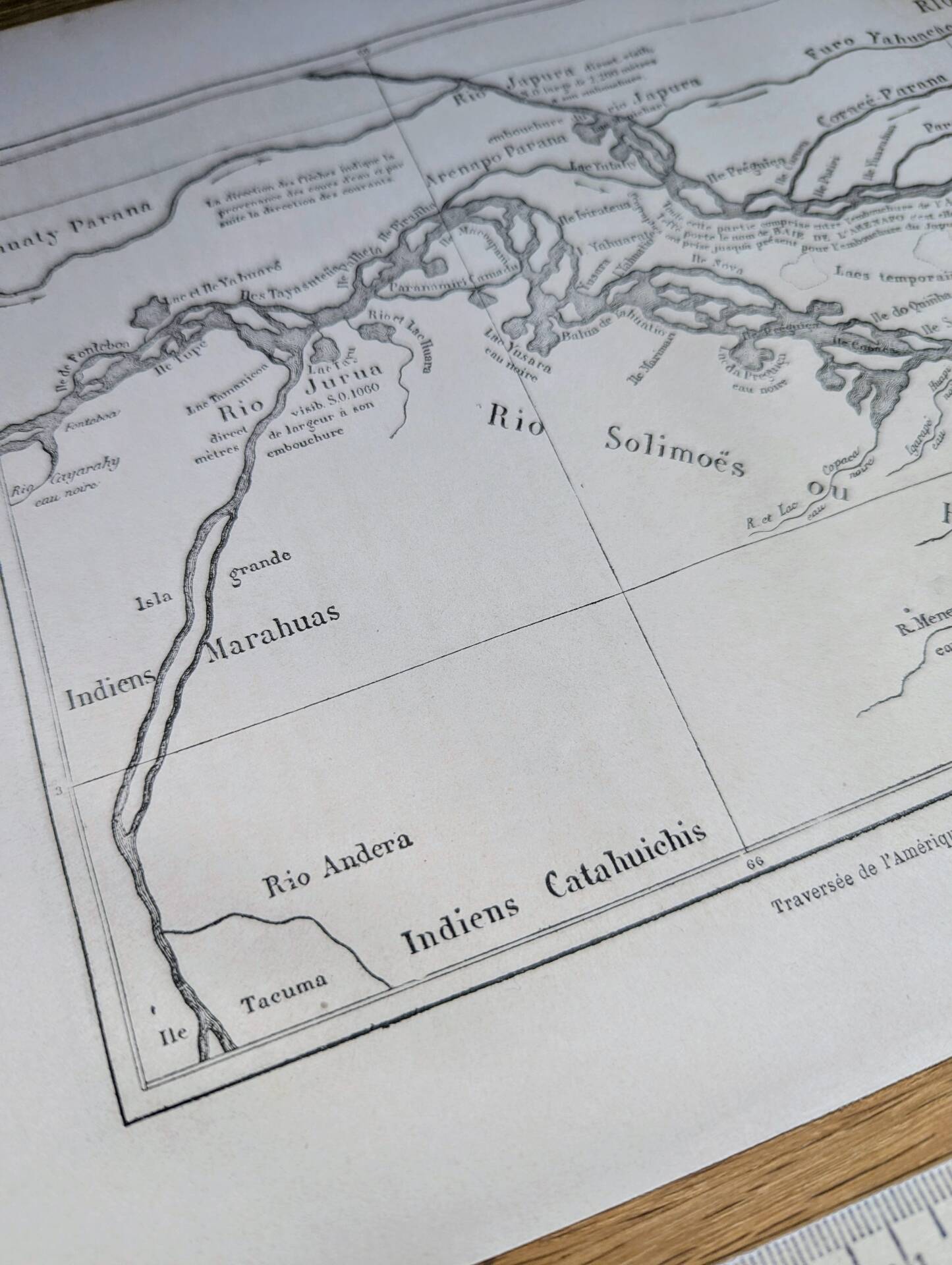 The Caquetá River (Japurá). Printed illustration from 1866.