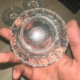 Bougeoir en cristal x4