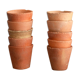 10 old terracotta seedling pots