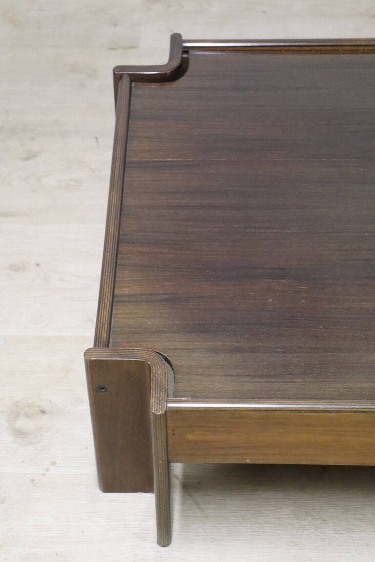 “Zelda” coffee table by Sergio Asti in rosewood, 1960