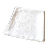 Vintage damask cotton tablecloth for round table monogram MR *D4*