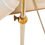 Gold plated desk lamp and brass print
