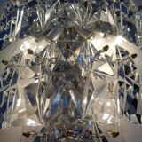 Large crystal glass flush mount from Kinkeldey, Germany, 1970s.