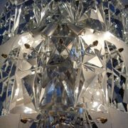 Large Crystal Glass Flush Mount from Kinkeldey, Germany, 1970s