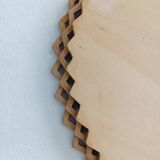 Wooden tray, flower pattern