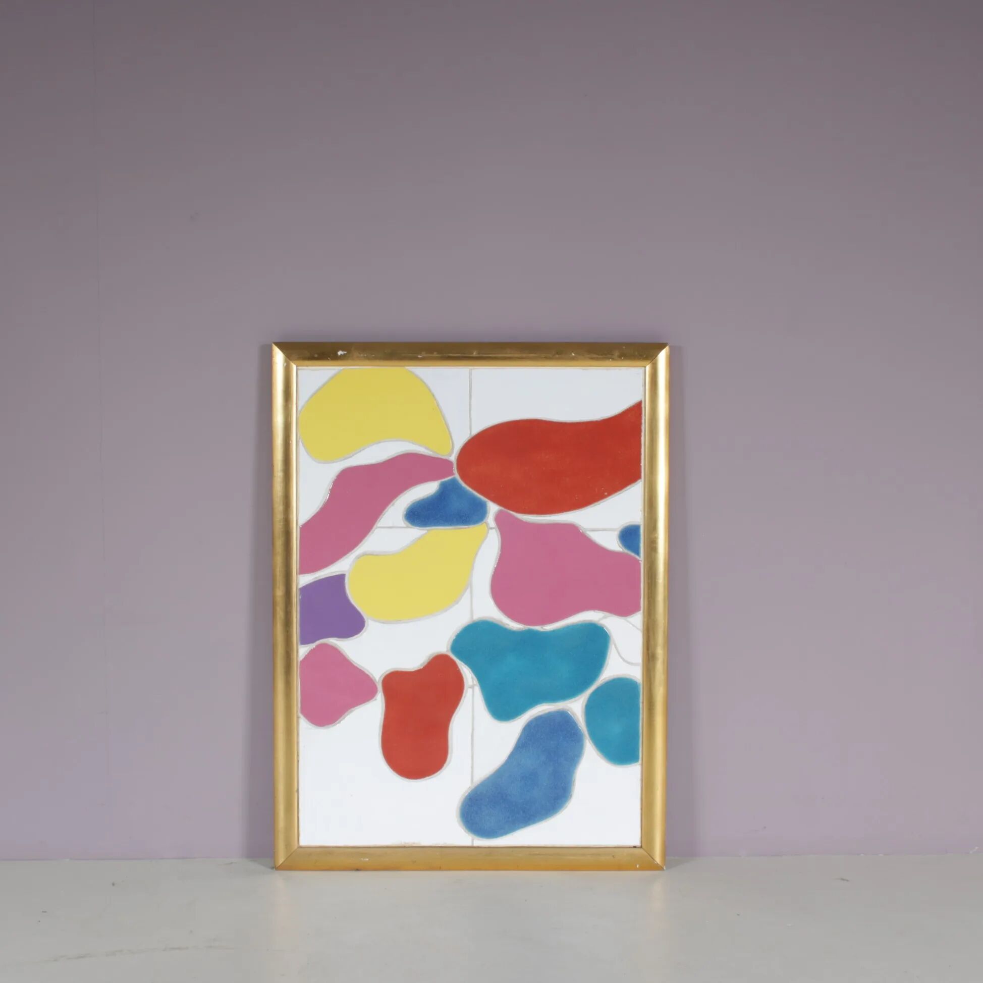 Framed ceramic artwork from the 1990s by Jan Snoeck, Netherlands.