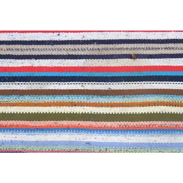 Vintage Turkish Oushak Handmade Wool Cotton Beige Kilim Area Rug 161x323