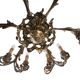 Lampadario in bronzo a 12 luci in stile Luigi XVI