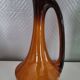 Poët-Laval vase with caramel brown enamel