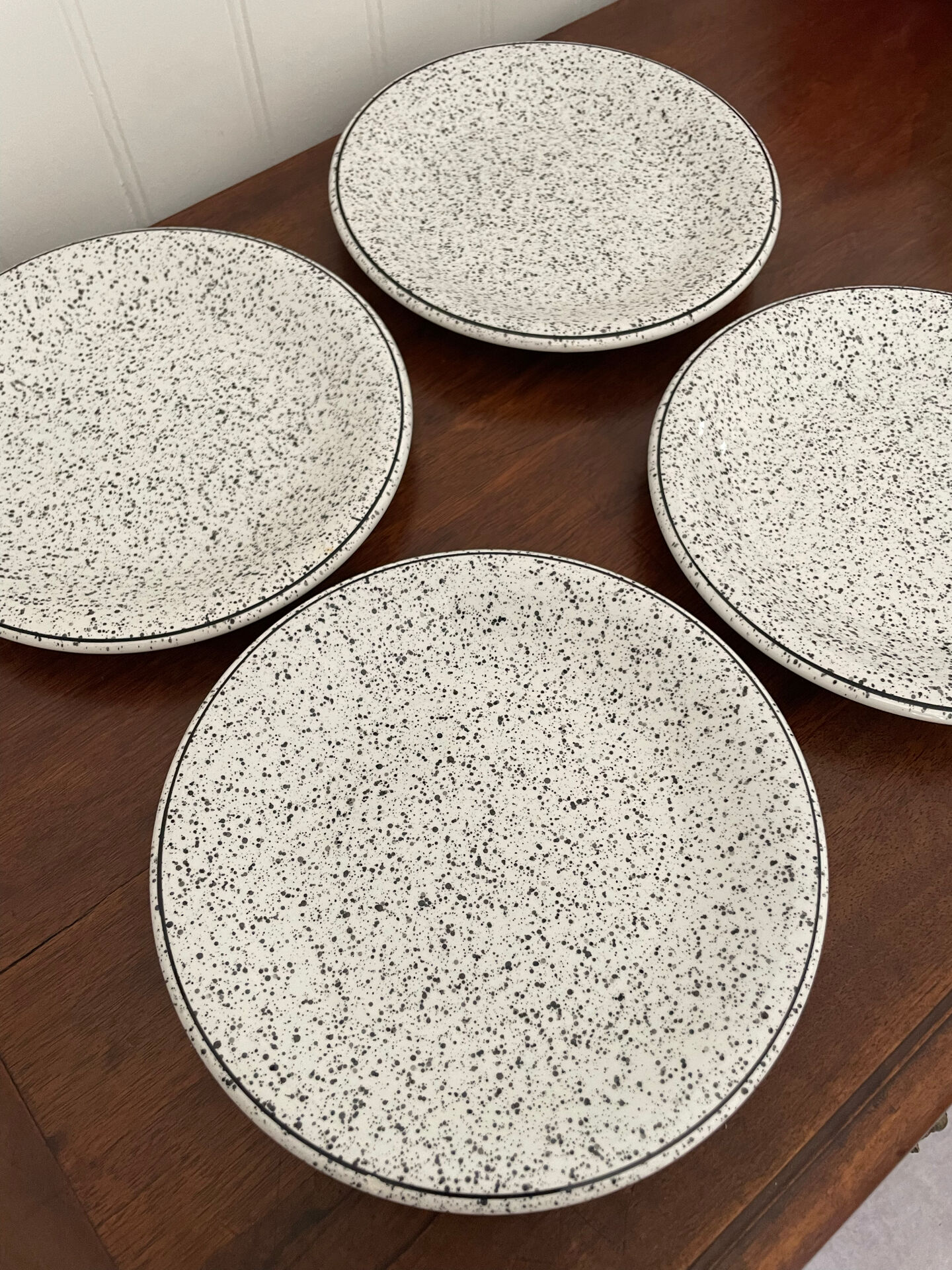 Lot de 4 assiettes Faïence italienne 1950-70