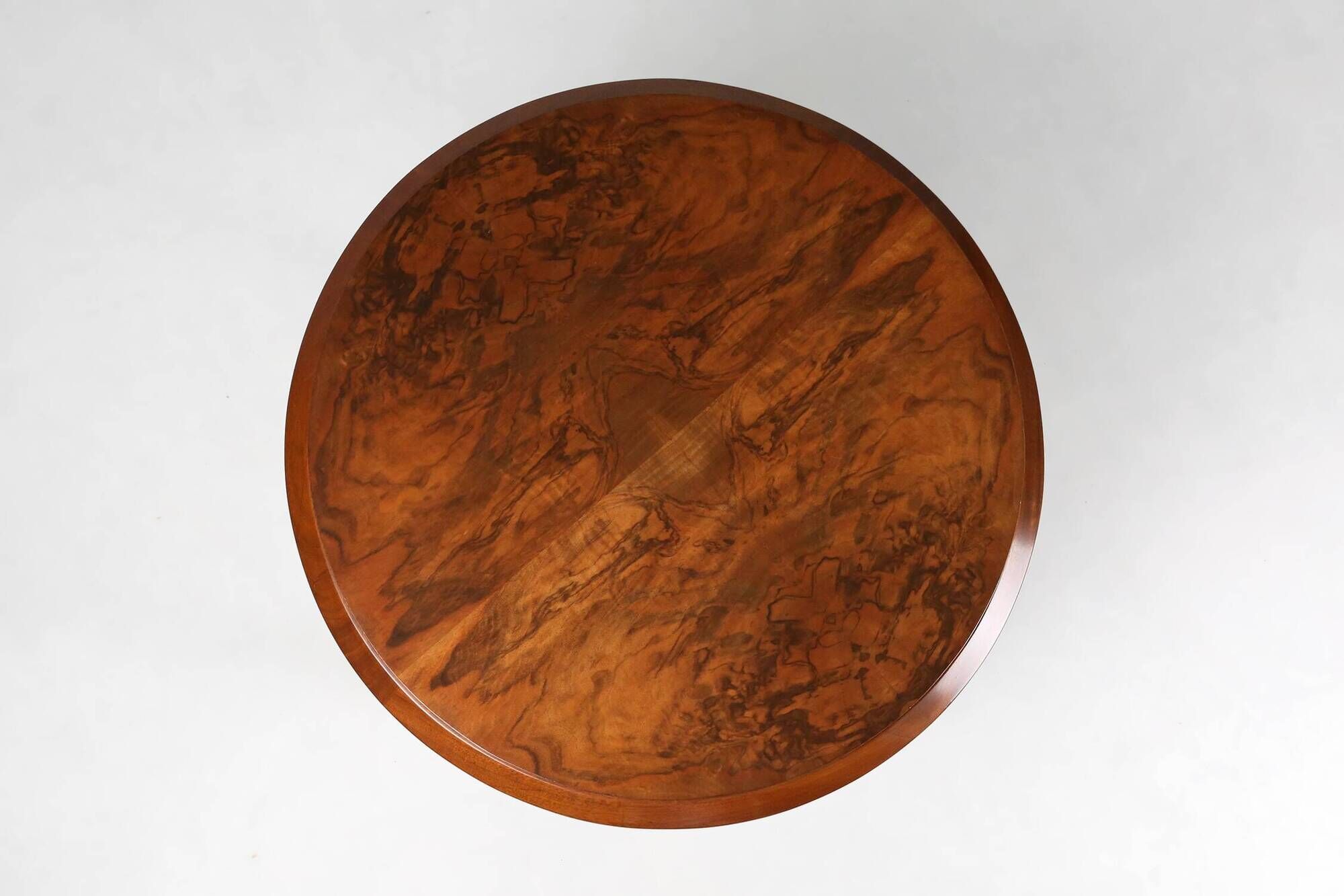 Luxurious Art Deco coffee table in root wood veneer, France, 1930s