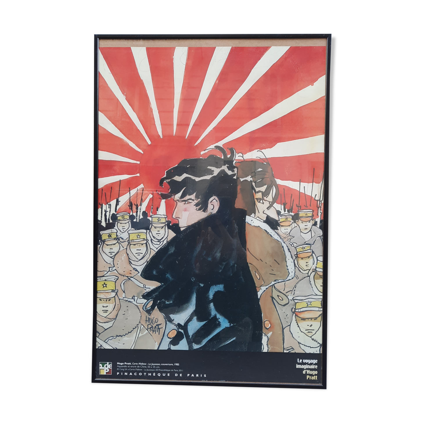 Affiche d'exposition hugo pratt , corto maltese