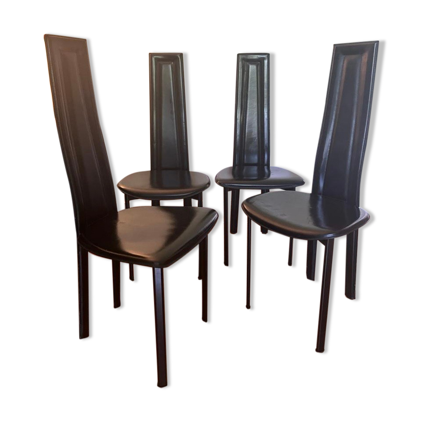 Black leather chairs