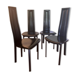 Black leather chairs