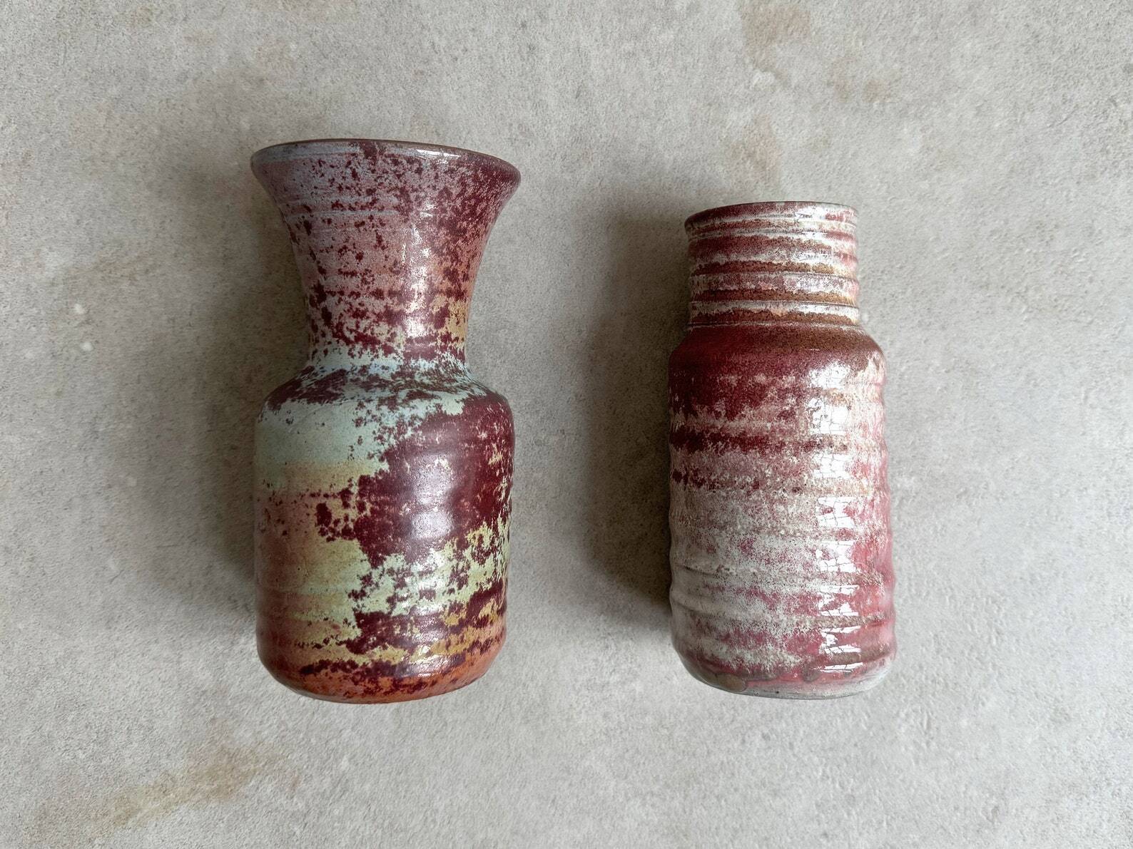 Set of 2 vintage ceramic vases