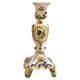 Hand-painted earthenware candle holder from Rouen, France twentieth century