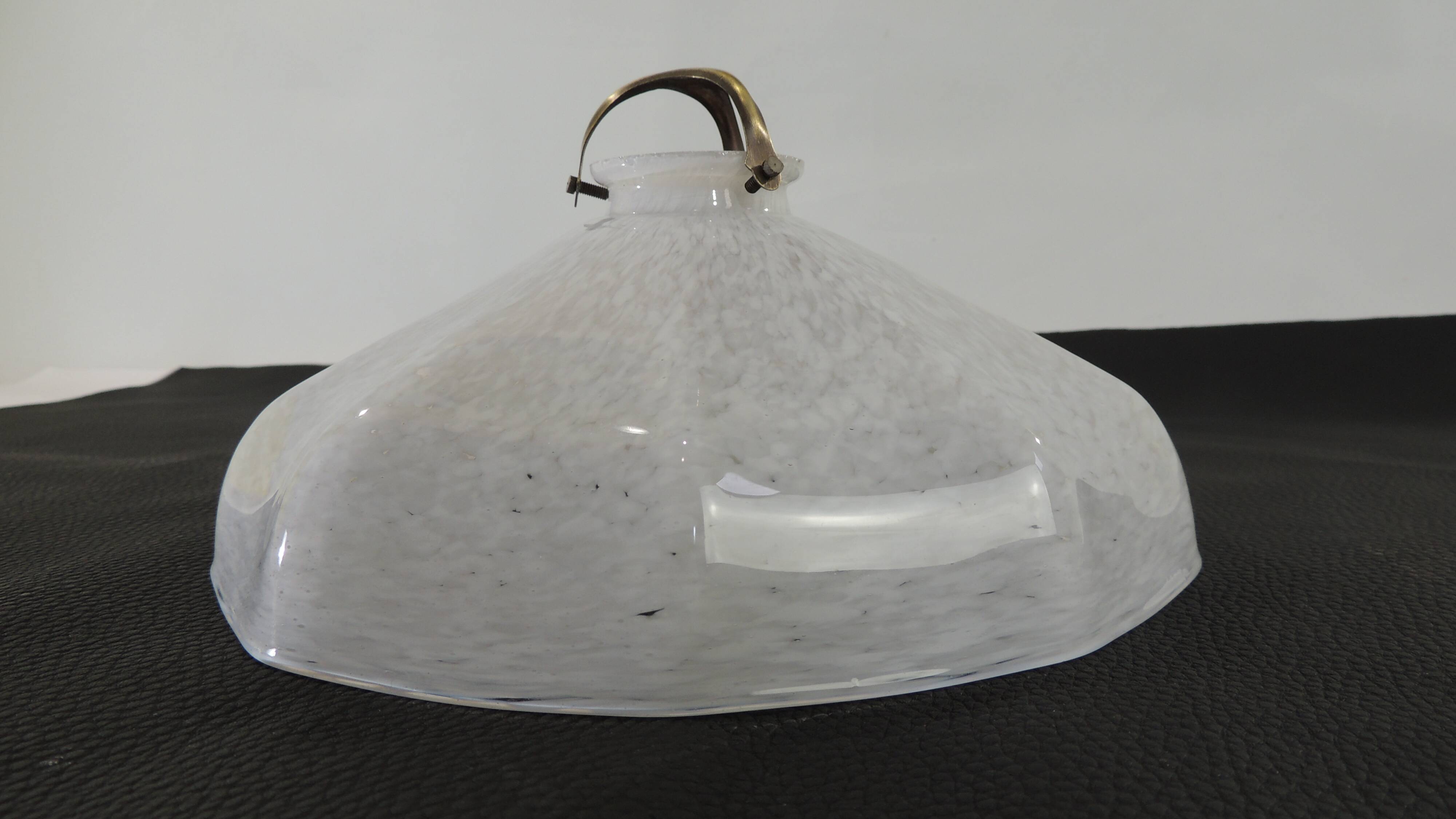 suspension with marbled opaline lampshade/vintage