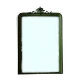 Miroir haussmannien de dessus de cheminée patiné vert d'époque XIXe 106x154cm