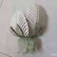 Vintage palm leaf wall lamp
