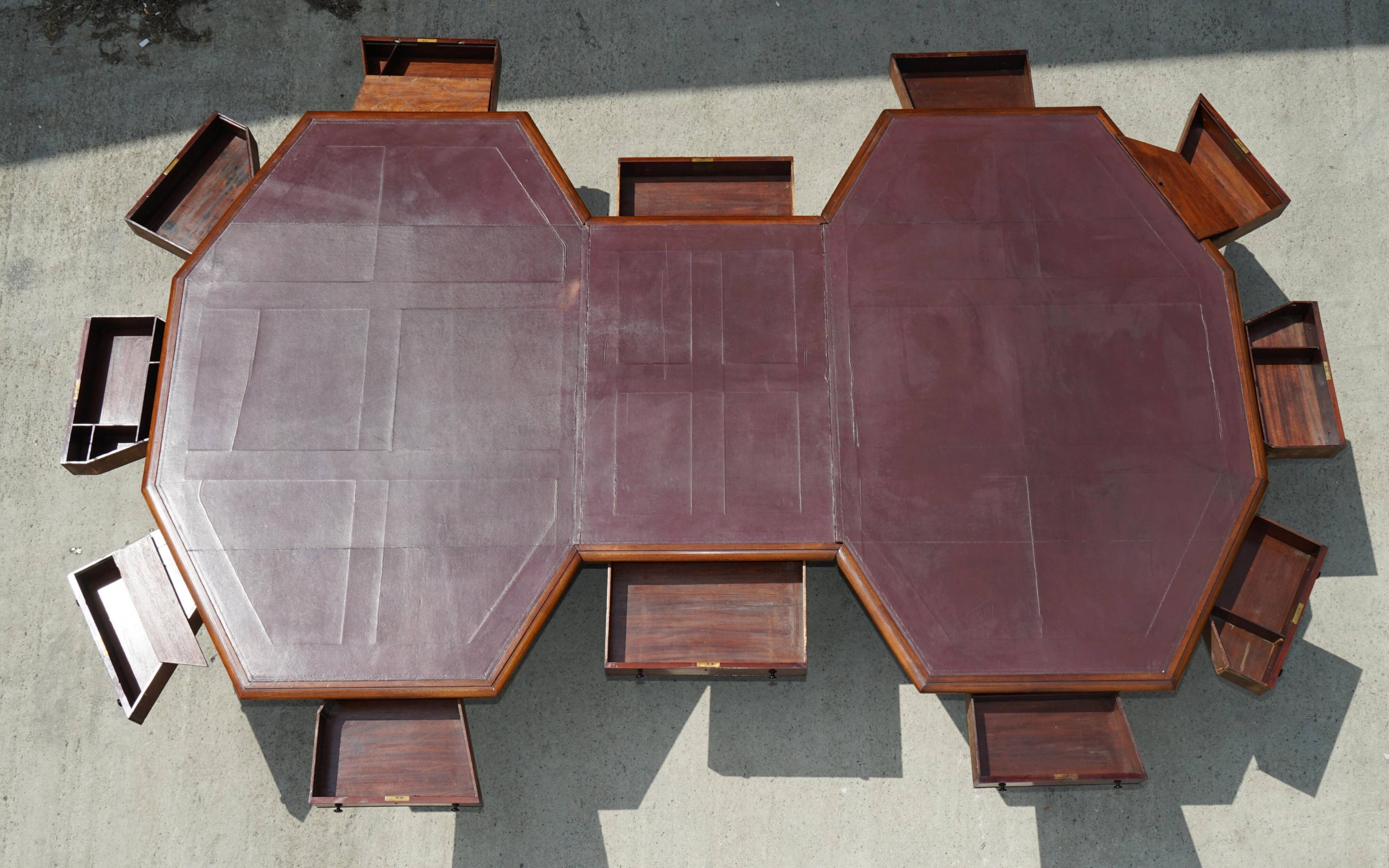 George III Antique Library Desk in Solid Mahogany 1780