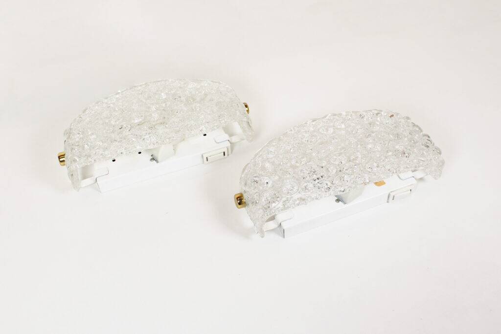 Pair of Murano glass 'bubble' sconces by Hillebrand