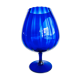 Bright blue textured glass vase from the 60s-70s, Italy, Empoli