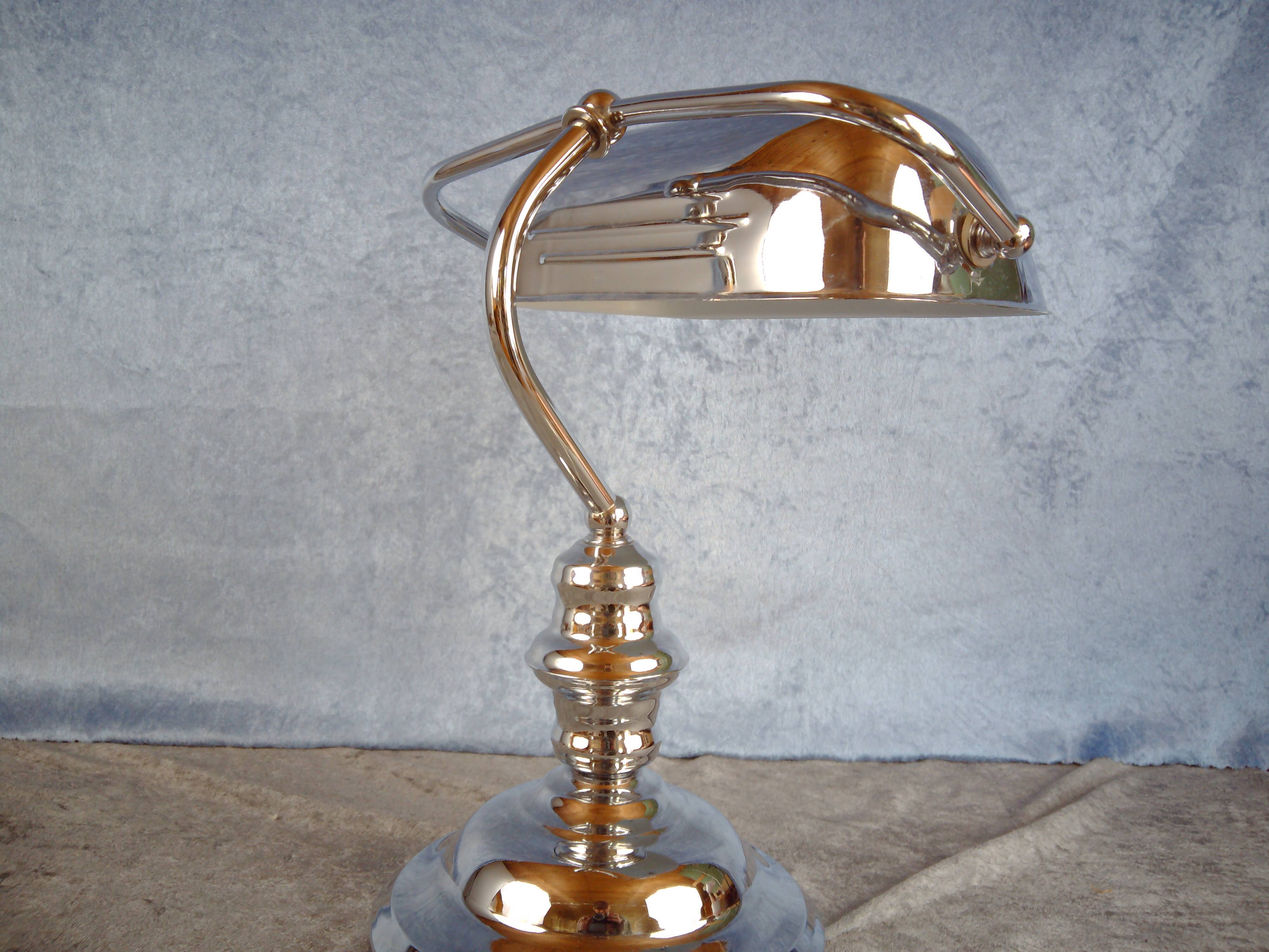 Bankers desklamp in chrome, IKEA, 1980's