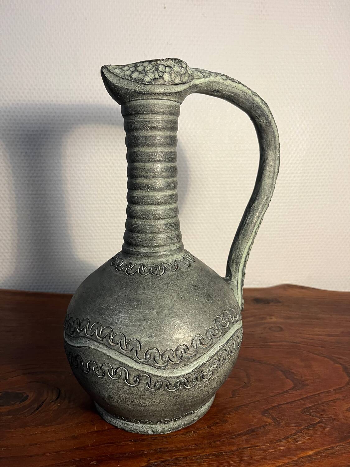 Partenon Spanish Ceramic Pitcher Vase
