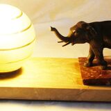 Elephant art deco marble lamp