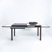 Bernard Vuarnesson desk or dining table with reversible and extendible tops, 80s
