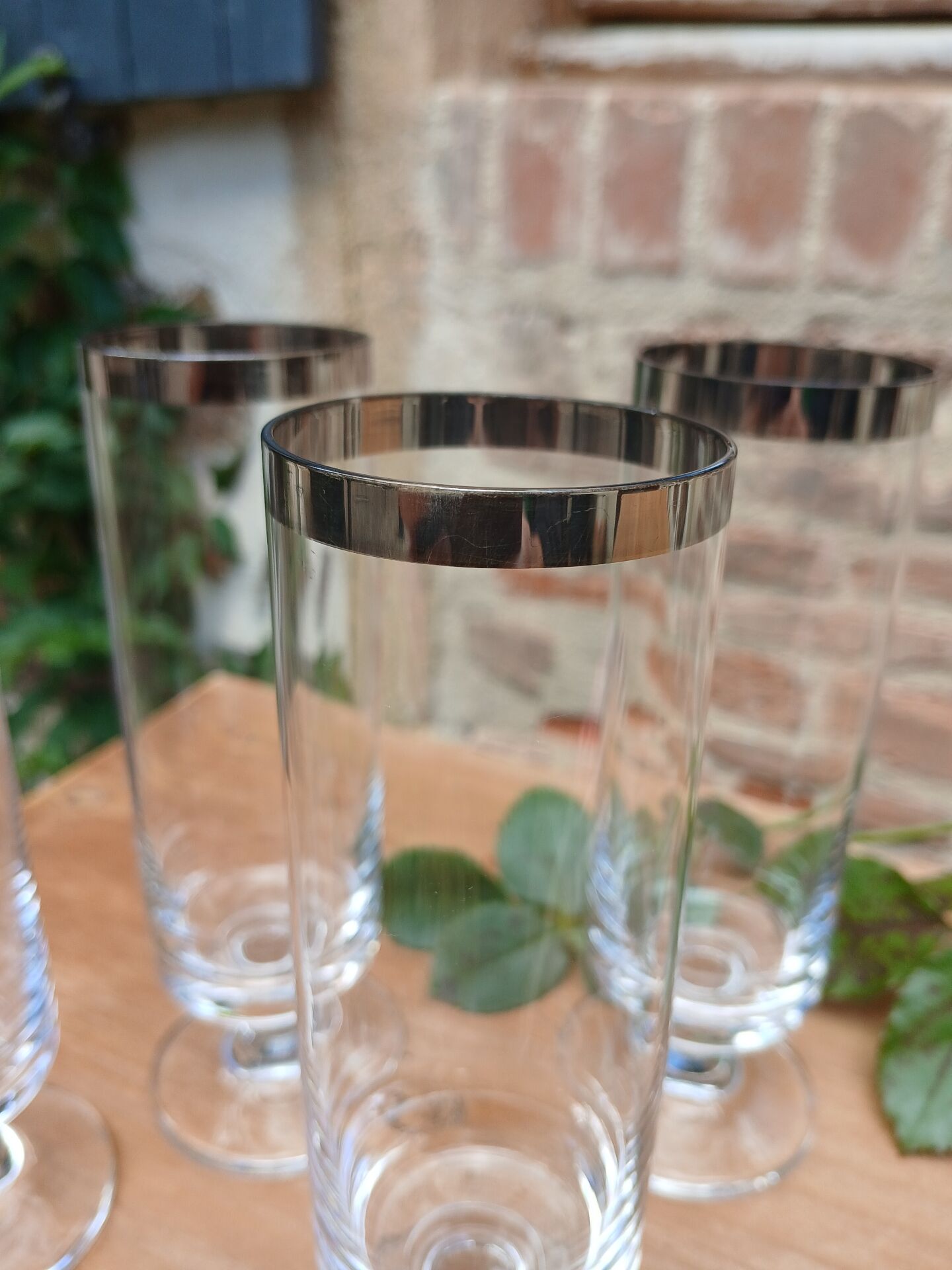 4 flûtes à champagne vintages