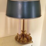 Empire style hot water bottle lamp - bronze and brass candle holder lamp